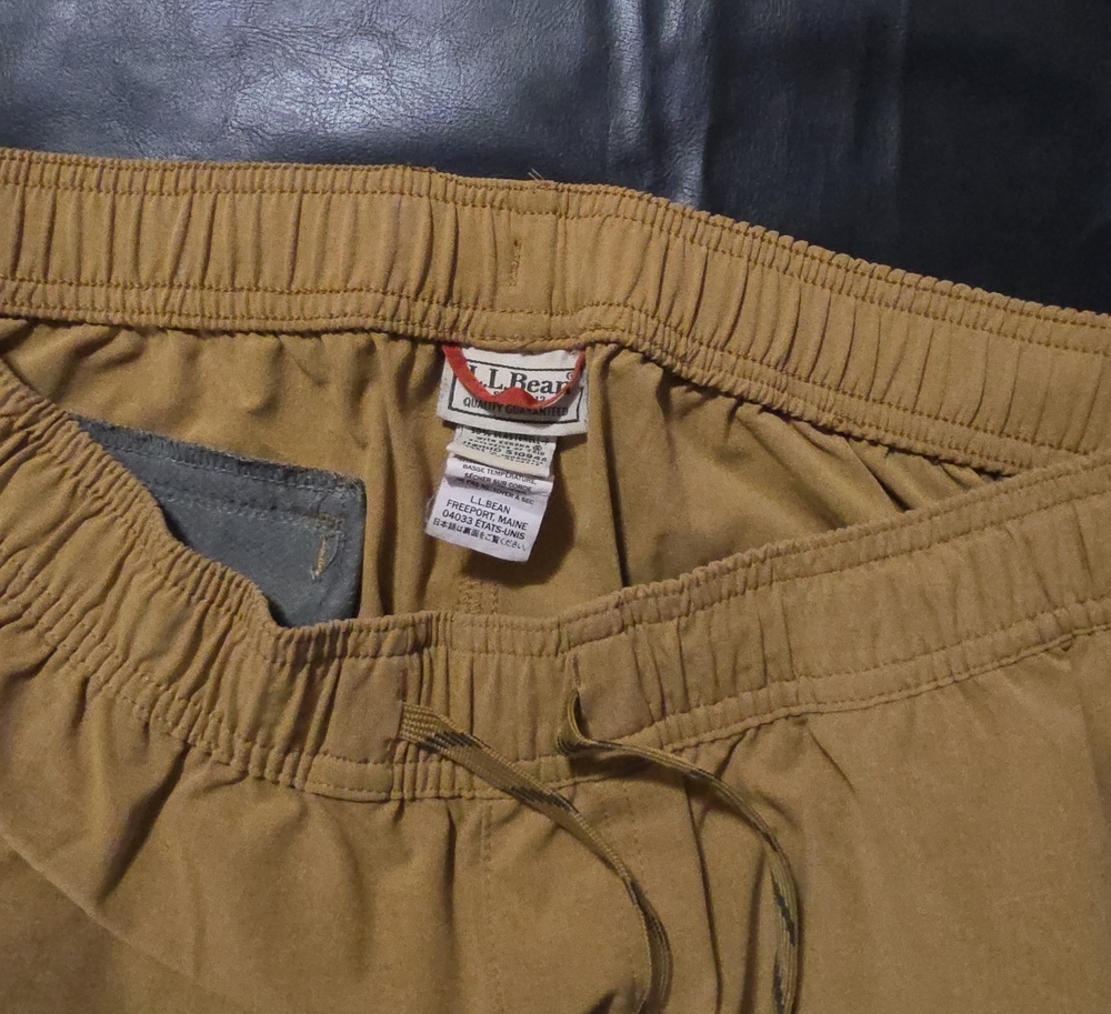 L.L. Bean Men's Drawstring Elastic Waist Joggers - Tan